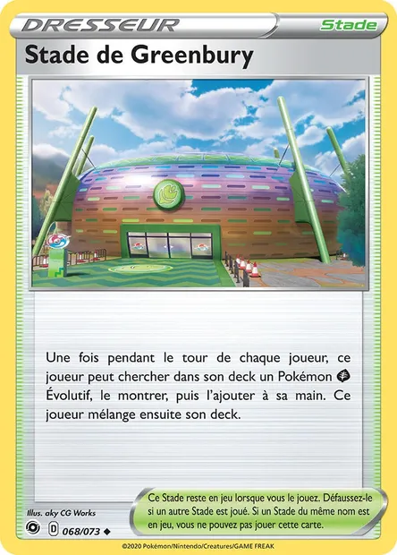 Stade de Greenbury, carte Pokémon CPA 68 — extension La Voie du Maître