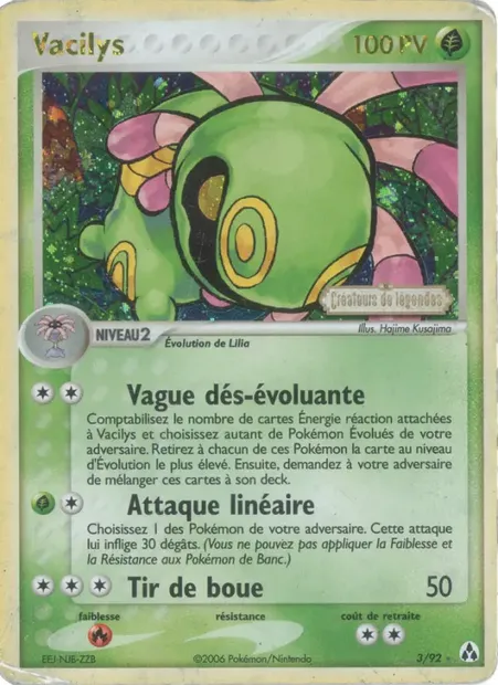 Vacilys, carte Pokémon LM 3 — extension EX Créateurs de légendes