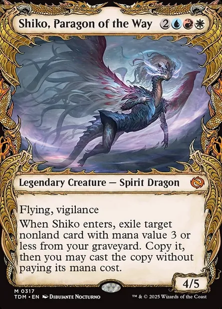Shiko, Paragon of the Way, Magic card TDM 317 — Tarkir: Dragonstorm set