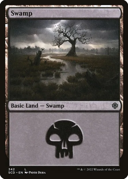 Swamp, Magic card SCD 342 — Starter Commander Decks set