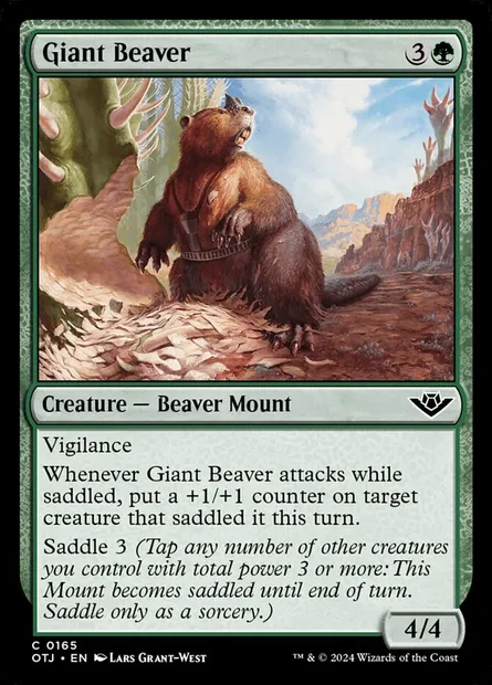 Giant Beaver, Magic card OTJ 165 — Outlaws of Thunder Junction set
