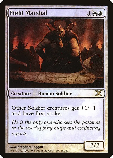 Field Marshal, Magic card 10E 15★ — Tenth Edition set