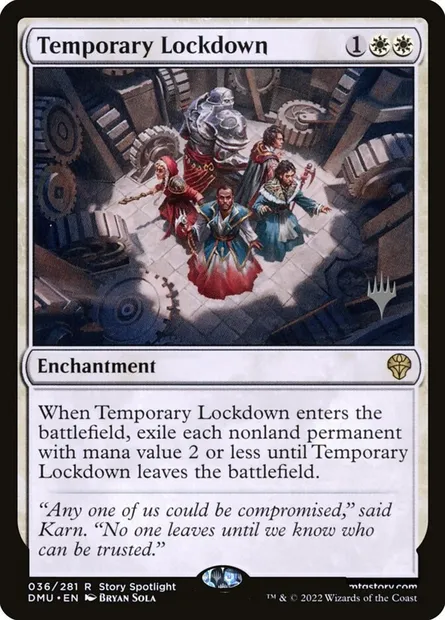Temporary Lockdown, Magic card PDMU 36p — Dominaria United Promos set