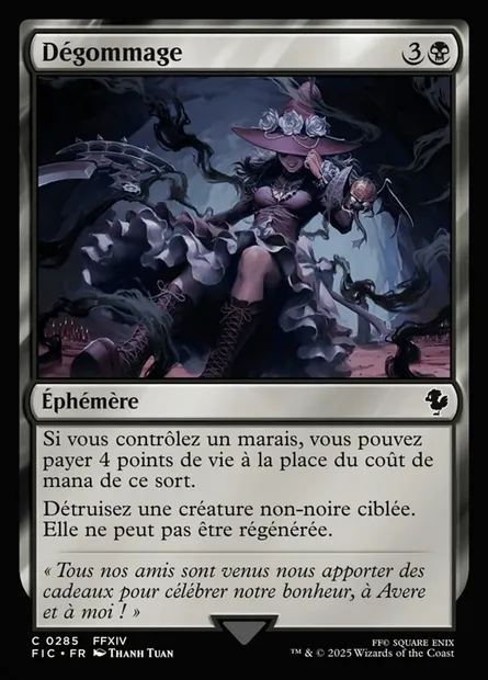 Dégommage, carte Magic FIC 285 — extension Final Fantasy Commander