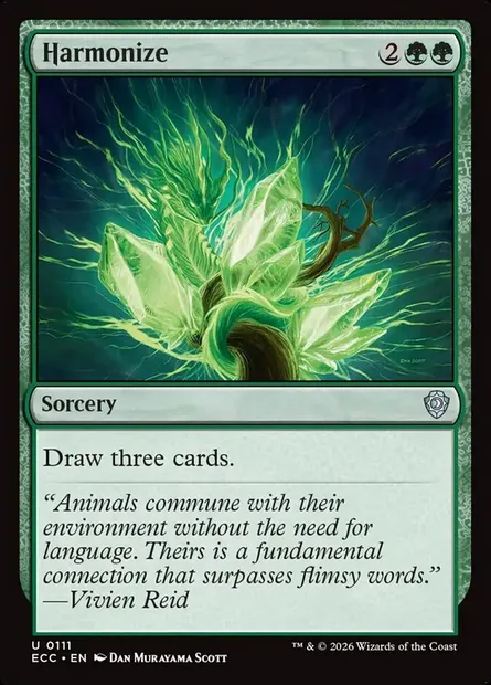 Harmonize, Magic card ECC 111 — Lorwyn Eclipsed Commander set