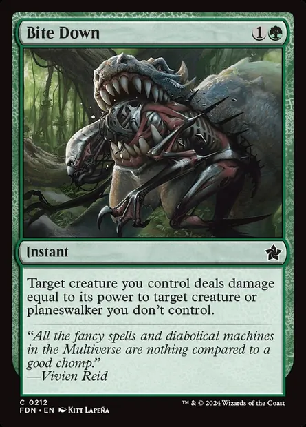 Bite Down, Magic card FDN 212 — Foundations set