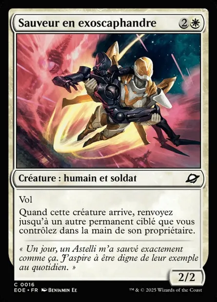 Sauveur en exoscaphandre, carte Magic EOE 16 — extension Edge of Eternities