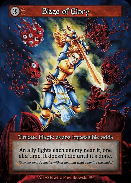 Blaze of Glory, Sorcery card GOT 218 — Gothic set