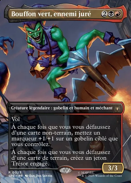 Bouffon vert, ennemi juré, carte Magic SPE 23 — extension Marvel's Spider-Man Eternal