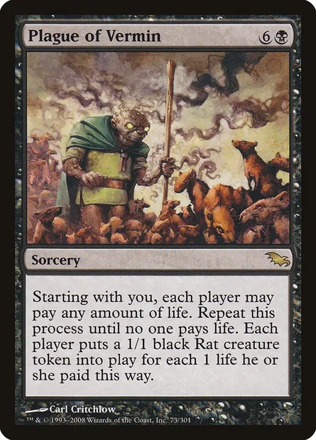 Plague of Vermin, Magic card SHM 73 — Shadowmoor set