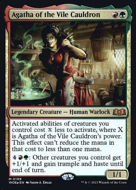 Agatha du vil chaudron, carte Magic PWOE 199s — extension Wilds of Eldraine Promos