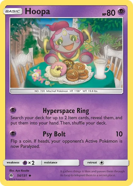 Hoopa, Pokémon card FLI 54 — Forbidden Light set