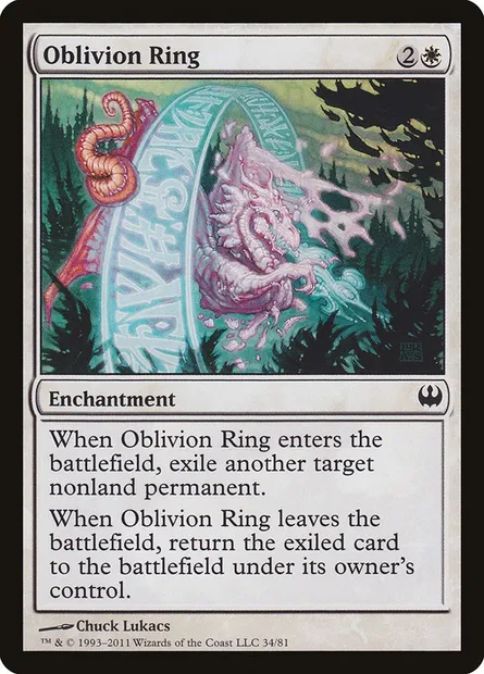 Oblivion Ring, Magic card DDG 34 — Duel Decks: Knights vs. Dragons set