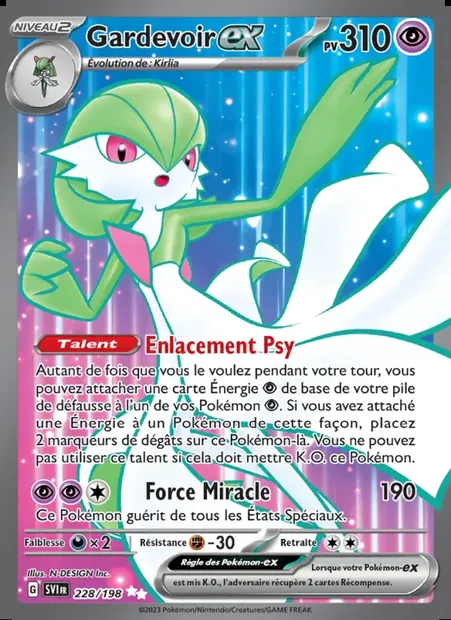 Gardevoir-ex, carte Pokémon SVI 228 — extension Écarlate et Violet