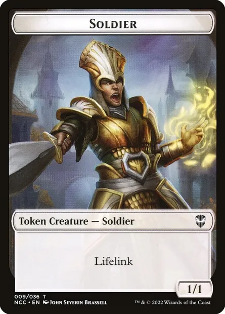 Soldier, carte Magic TNCC 9 — extension New Capenna Commander Tokens