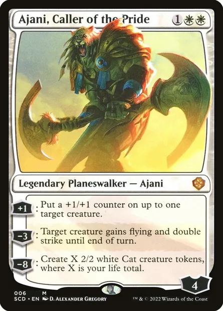 Ajani, Caller of the Pride, Magic card SCD 6 — Starter Commander Decks set