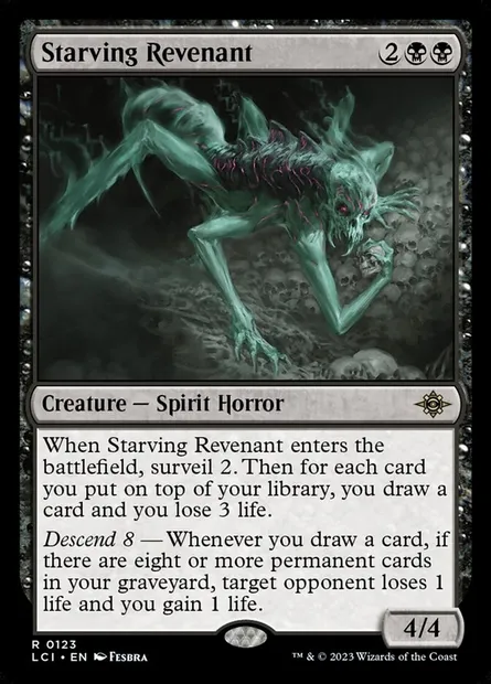 Starving Revenant, Magic card LCI 123 — The Lost Caverns of Ixalan set