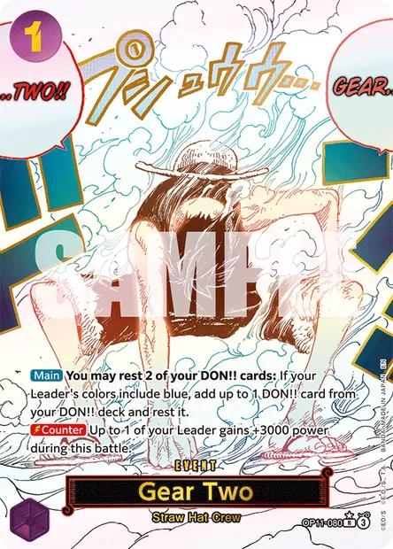 Gear Two, One Piece card OP11-080 — A FIST OF DIVINE SPEED set