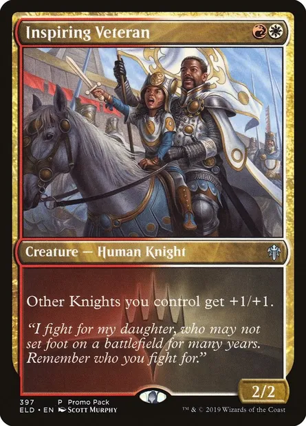 Inspiring Veteran, Magic card ELD 397 — Throne of Eldraine set
