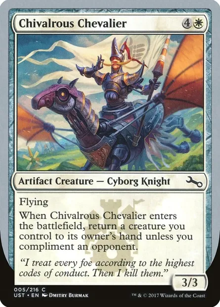Chivalrous Chevalier, carte Magic UST 5 — extension Unstable