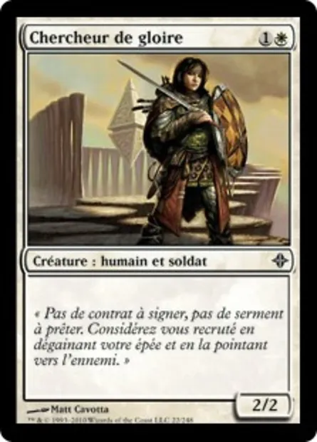 Chercheur de gloire, carte Magic ROE 22 — extension L'ascension des Eldrazi