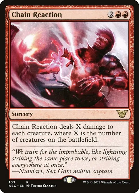 Chain Reaction, Magic card NEC 103 — Neon Dynasty Commander set