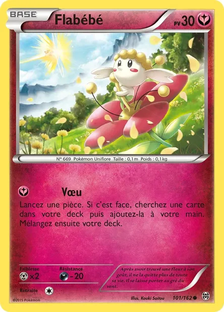 Flabébé, carte Pokémon BKT 101 — extension Impulsion Turbo