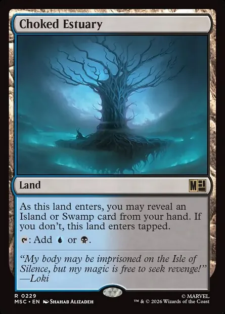 Choked Estuary, Magic card MSC 229 — Marvel Super Heroes Commander set