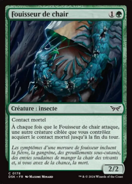 Fouisseur de chair, carte Magic DSK 178 — extension Duskmourn: House of Horror