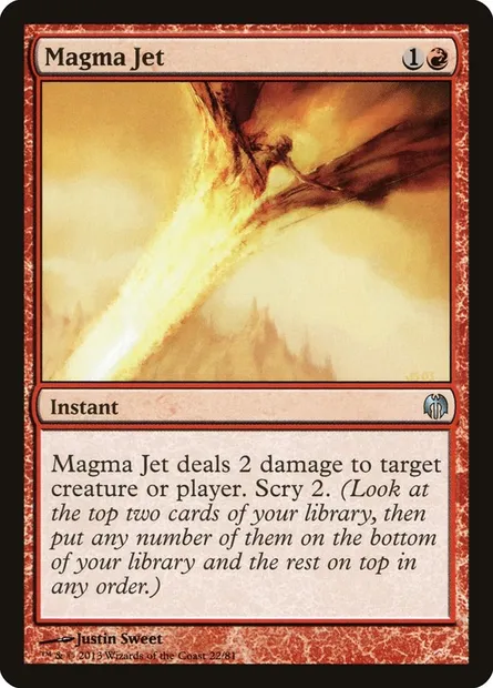 Magma Jet, Magic card DDL 22 — Duel Decks: Heroes vs. Monsters set