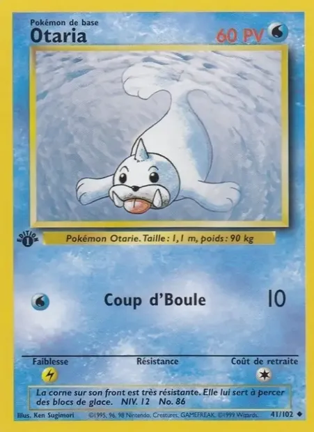 Otaria, carte Pokémon BS 41 — extension Set de Base