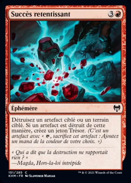 Succès retentissant, carte Magic KHM 151 — extension Kaldheim
