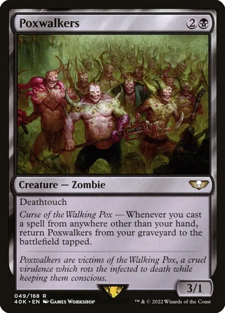 Poxwalkers, Magic card 40K 49 — Warhammer 40,000 Commander set