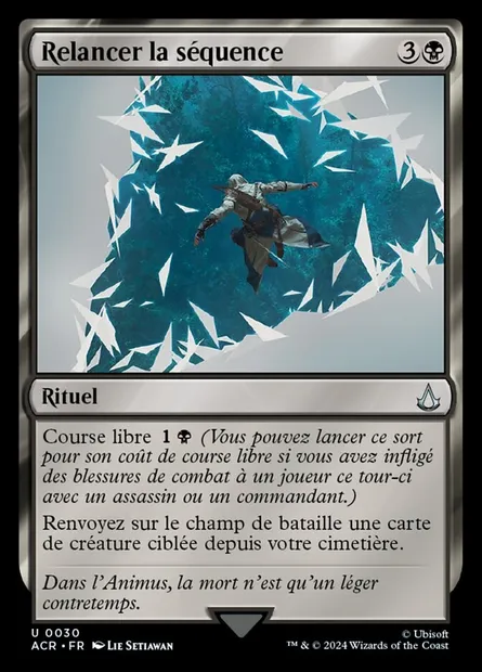 Relancer la séquence, carte Magic ACR 30 — extension Assassin's Creed