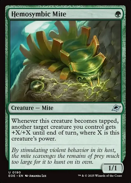 Hemosymbic Mite, Magic card EOE 190 — Edge of Eternities set