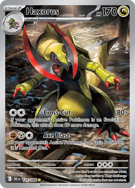 Haxorus, Pokémon card BLK 147 — Black Bolt set
