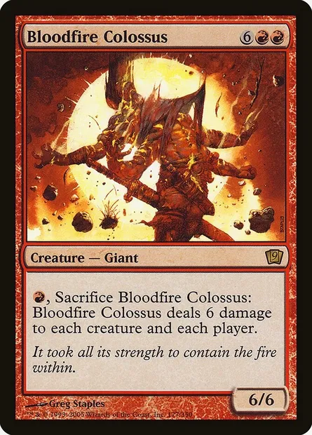 Bloodfire Colossus, Magic card 9ED 177★ — Ninth Edition set