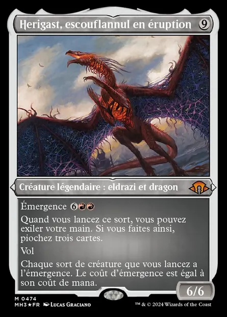 Herigast, escouflannul en éruption, carte Magic MH3 474 — extension Modern Horizons 3