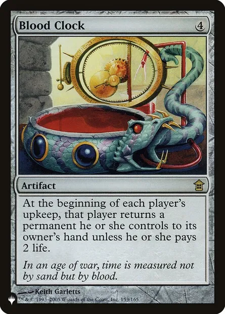 Blood Clock, Magic card PLST SOK-153 — The List set