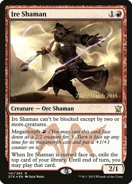 Ire Shaman, Magic card PDTK 141s — Dragons of Tarkir Promos set