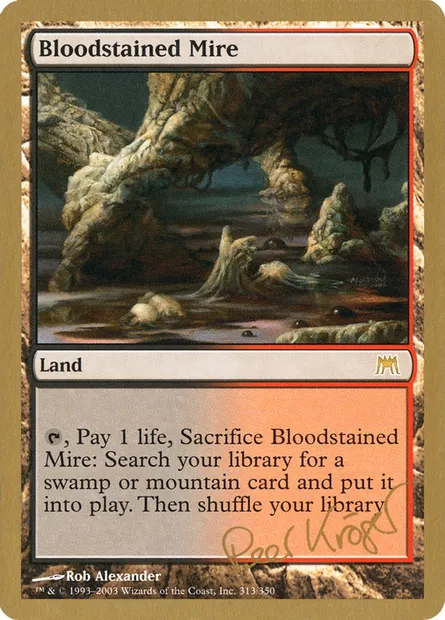 Bloodstained Mire, Magic card WC03 pk313 — World Championship Decks 2003 set