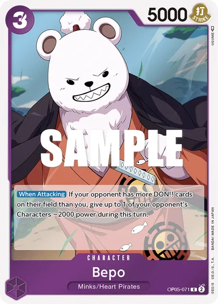 Bepo, One Piece card OP05-071 — AWAKENING OF THE NEW ERA set