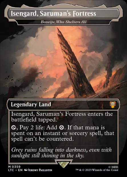 Boseiju, celui qui abrite Tout, carte Magic LTC 359 — extension Tales of Middle-earth Commander