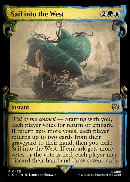Sail into the West, Magic card LTC 475 — Tales of Middle-earth Commander set
