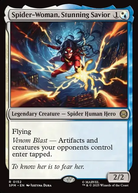Spider-Woman, Stunning Savior, Magic card SPM 152 — Marvel's Spider-Man set