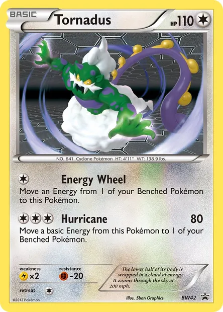 Tornadus, Pokémon card BW 42 — BW Black Star Promos set