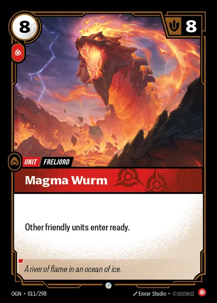 Magma Wurm, Riftbound card OGN 011 — Origins set