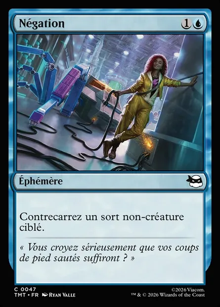 Négation, carte Magic TMT 47 — extension Teenage Mutant Ninja Turtles