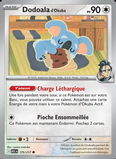 Dodoala d'Okuba, carte Pokémon ASC 175 — extension Héros Transcendants