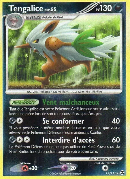 Tengalice Niv. 55, carte Pokémon RR 13 — extension Rivaux Émergeants